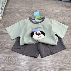 T450-Bộ cotton chó xanh xám (08.18.250)