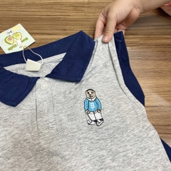 T425-Bộ cotton cổ bẻ gấu xám (08.16.143)