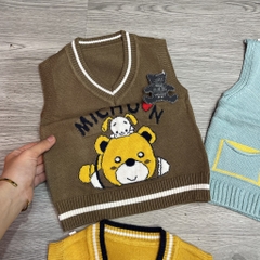 K058-Áo gile len cổ viền QC