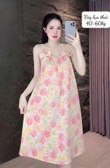 N054-Váy lụa thái 2 nơ 40-60kg