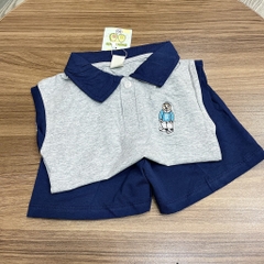T425-Bộ cotton cổ bẻ gấu xám (08.16.143)