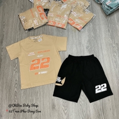T404-Bộ cotton cộc tay be số 22 nhí (10.18.270)