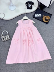 V392-Váy đũi babydoll nơ kèm túi (22.35kg)