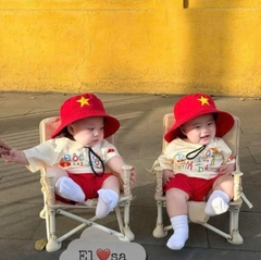 T371-Set Độc lập bé trai kèm mũ