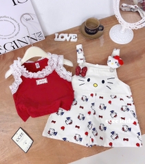 G533-Set yếm quần Kitty đỏ (11.28.284)