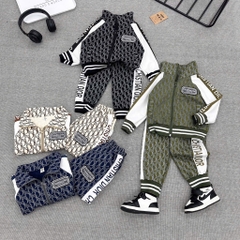 T220-Set bộ áo khoác quần dài da cá dior