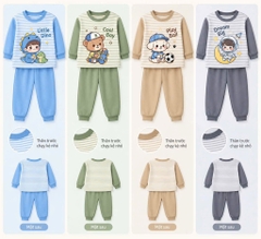 T788-Bộ cotton dài kẻ phối SM (08.22kg)
