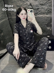 N037-Pijama Bigsize CD Cổ Lá Đũi Mây
