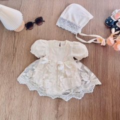 BD067-Body suit ren kem hoa kèm mũ
