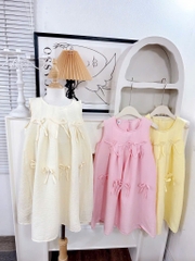 V392-Váy đũi babydoll nơ kèm túi (22.35kg)