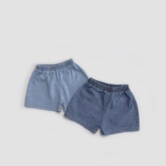 T317-Set áo balo kẻ quần đùi jean mềm