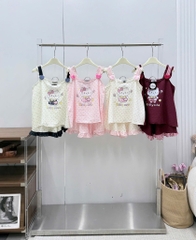 N069-Pijama 40-60kg 2 Dây Chấm Bi Đũi Mây