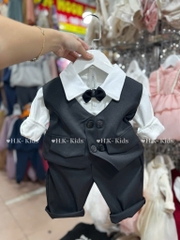 BD066-Set gile vest công tử 4 món trơn