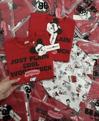 T373-Bộ cotton Snoopy đỏ quần thô (12.20.243)