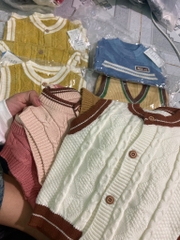 K072-Áo gile len vặn thừng bé trai xịn