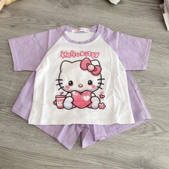G549-Bộ cotton ráp lăng Kitty tím (09.18.340)