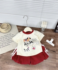 G816-Bộ cotton cún đỏ quần bí (07.14kg)