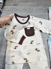 B202-Bộ cotton kháng khuẩn cúc vai lanyutu