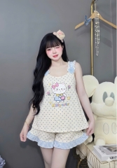 N069-Pijama 40-60kg 2 Dây Chấm Bi Đũi Mây
