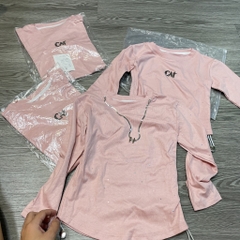 A444-Áo zip dài tay hồng QC