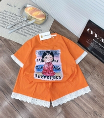 G813-Bộ bé gái pha ren (18.35kg)