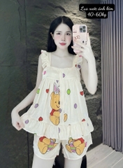 N047-Pijama Freesize Hai Dây Lụa Xước