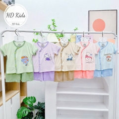 B515-Bộ sơ sinh cúc thun lạnh hình (03.08kg)