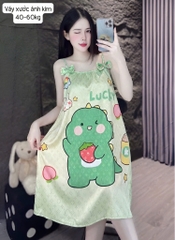 N059-Váy lụa xước 2 nơ 40-60kg