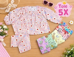 B610-Bộ pizama lanh dài bé gái 5XL