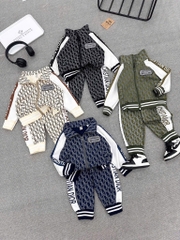 T220-Set bộ áo khoác quần dài da cá dior