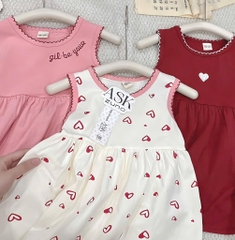 V389-Váy cotton SN viền tim (08.23kg)