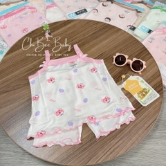 B384-Bộ 2 dây cotton lụa 2 nơ (07.16.243)