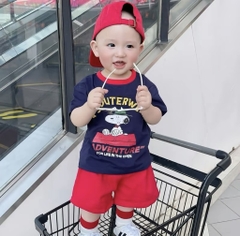T747-Bộ cộc cotton Snoopy viền (09.20kg)