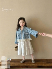 K105-Áo khoác jean viền ren (10.35.285)