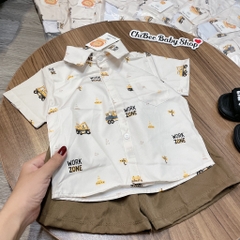 T765-Bộ sơ mi xe múc quần nâu (11.30kg)