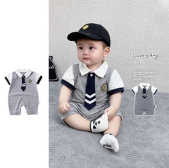 BD110-Body suit đùi công tử cà vạt xám S90