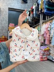 K048-Áo gile phao chần viền hàn quốc