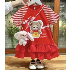 V242-Váy phối đỏ kèm Baby Three (10.20.173)