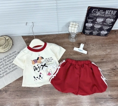G816-Bộ cotton cún đỏ quần bí (07.14kg)