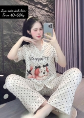 N040-Pijama 40-60kg Cộc Quần Dài Lụa Xước