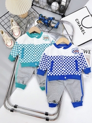 BTN006-Set nỉ bomber caro xanh (XẢ)