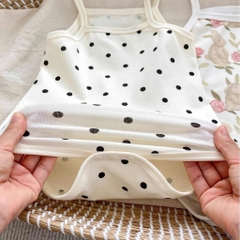 BD075-Body chip 2 dây cotton hoạ tiết