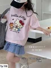 A436-Áo UA cotton Kitty hồng Cồ (40.55kg)