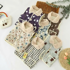 K048-Áo gile phao chần viền hàn quốc