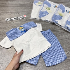 G899-Bộ cộc cotton Vịt caro thuỷ thủ (08.20kg)
