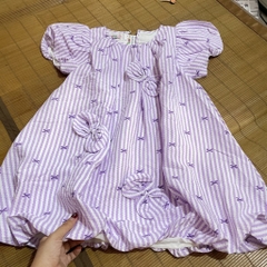 V448-Váy bí kẻ tím nơ (21.37kg)