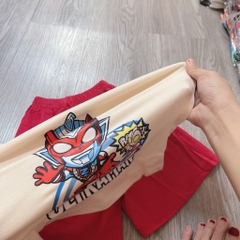 T626-Bộ cotton viền Ultraman đỏ (10.18kg)