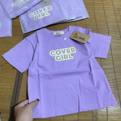 A424-Áo cộc cotton bé GIRL tím (11.24kg)