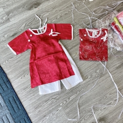 B471-Áo dài gấm 2 cúc q trắng S1/12 (10.16kg)