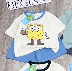 T433-Bộ cotton bọt biển xanh (08.17.247)